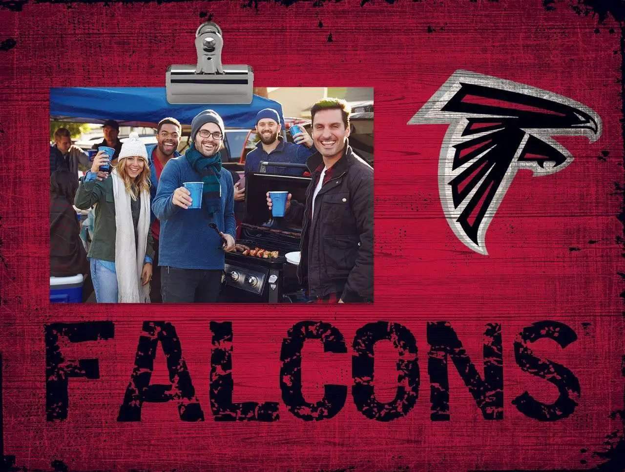 Atlanta Falcons Clip Frame 10x8 Wood Tailgate Photo USA - ToylandEU™