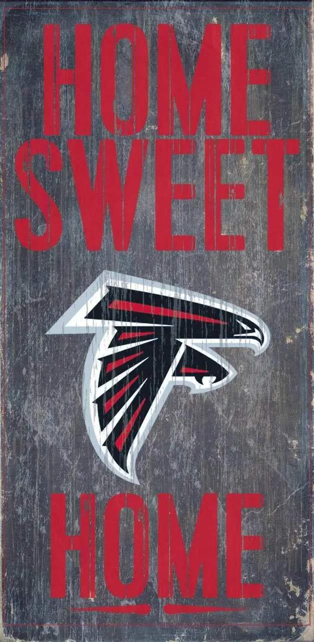 Atlanta Falcons Wood Sign Home Sweet Home 6 by 12 Inches - ToylandEU™