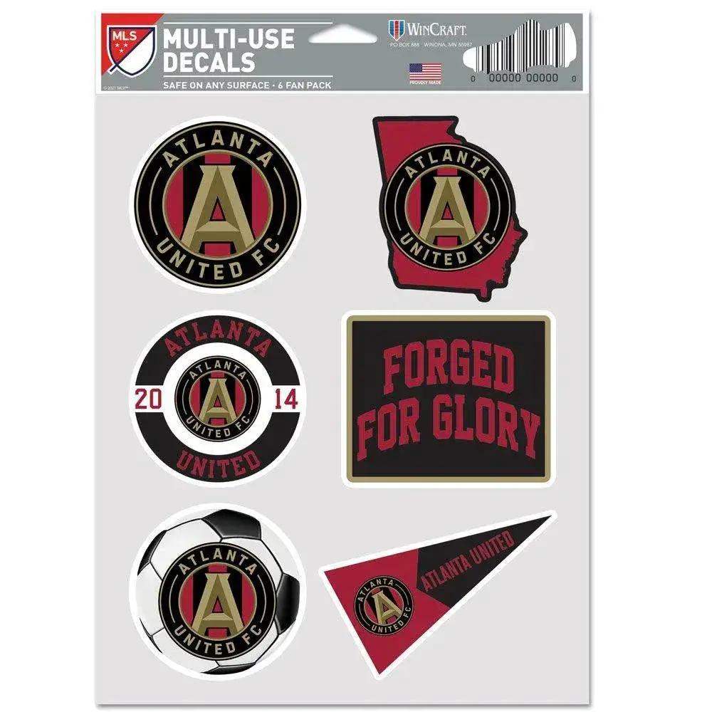 Atlanta United FC Six Pack Decal Set Multi Use Fan Decals - ToylandEU™