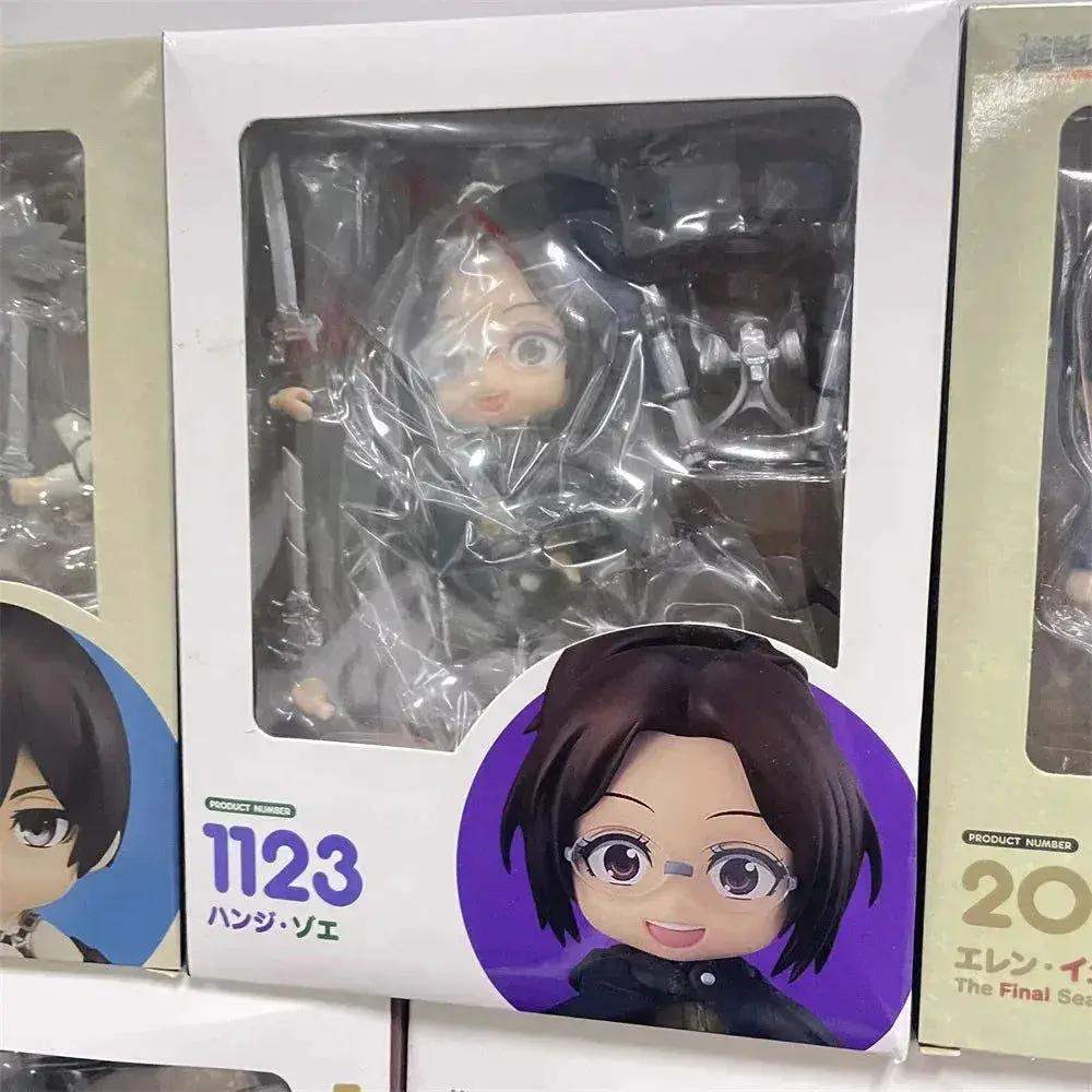 Attack on Titans Chibi Cute Kawaii Anime Figures, Mikasa, Eren, Levi Ackerman, Erwin Smith, Hange Zoe, Reiner Braun Action Figurines PVC Toys Model 10 cm - ToylandEU