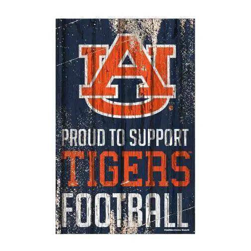 Auburn Tigers 11x17 Wood Sign Proud To Support Team Colors - ToylandEU™