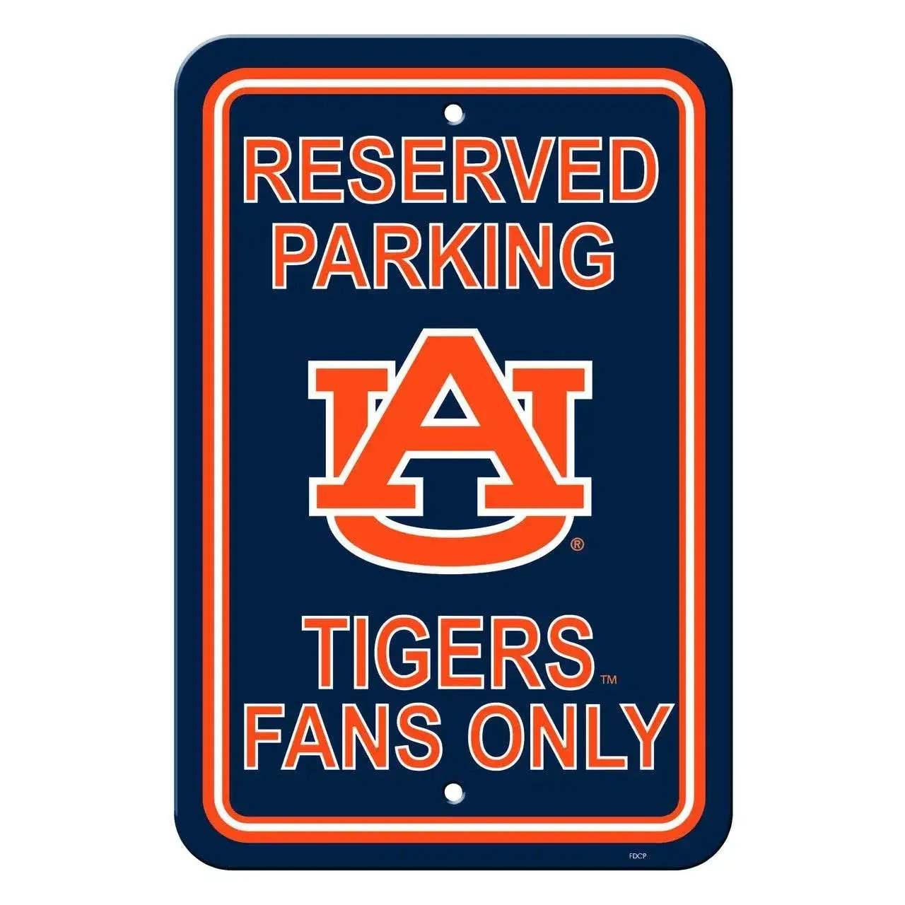 Auburn Tigers 12x18 Plastic Reserved Parking Sign Style CO - ToylandEU™