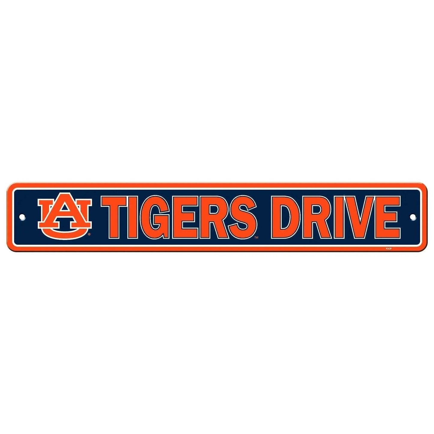 Auburn Tigers 4x24 Plastic Street Style Sign Outdoor Use - ToylandEU™