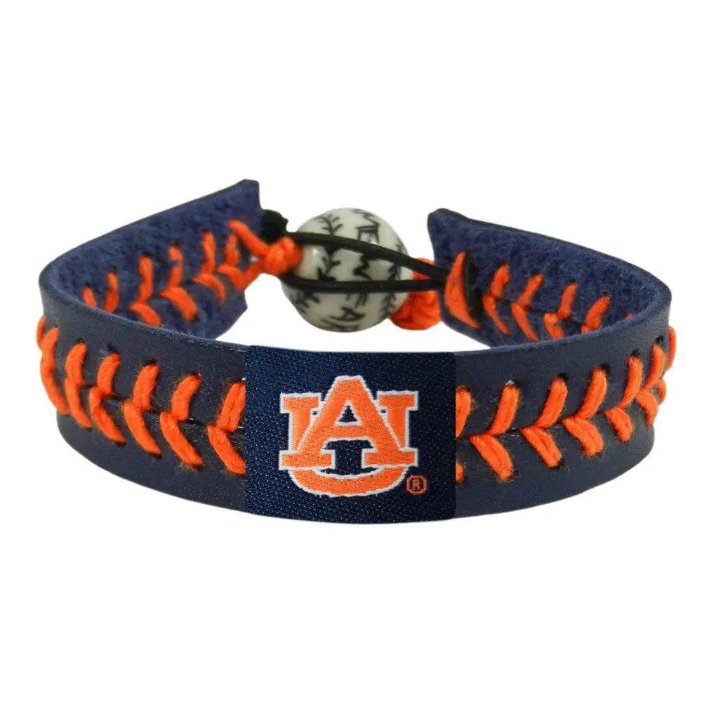 Auburn Tigers Leather Bracelet Team Color Baseball CO - ToylandEU™