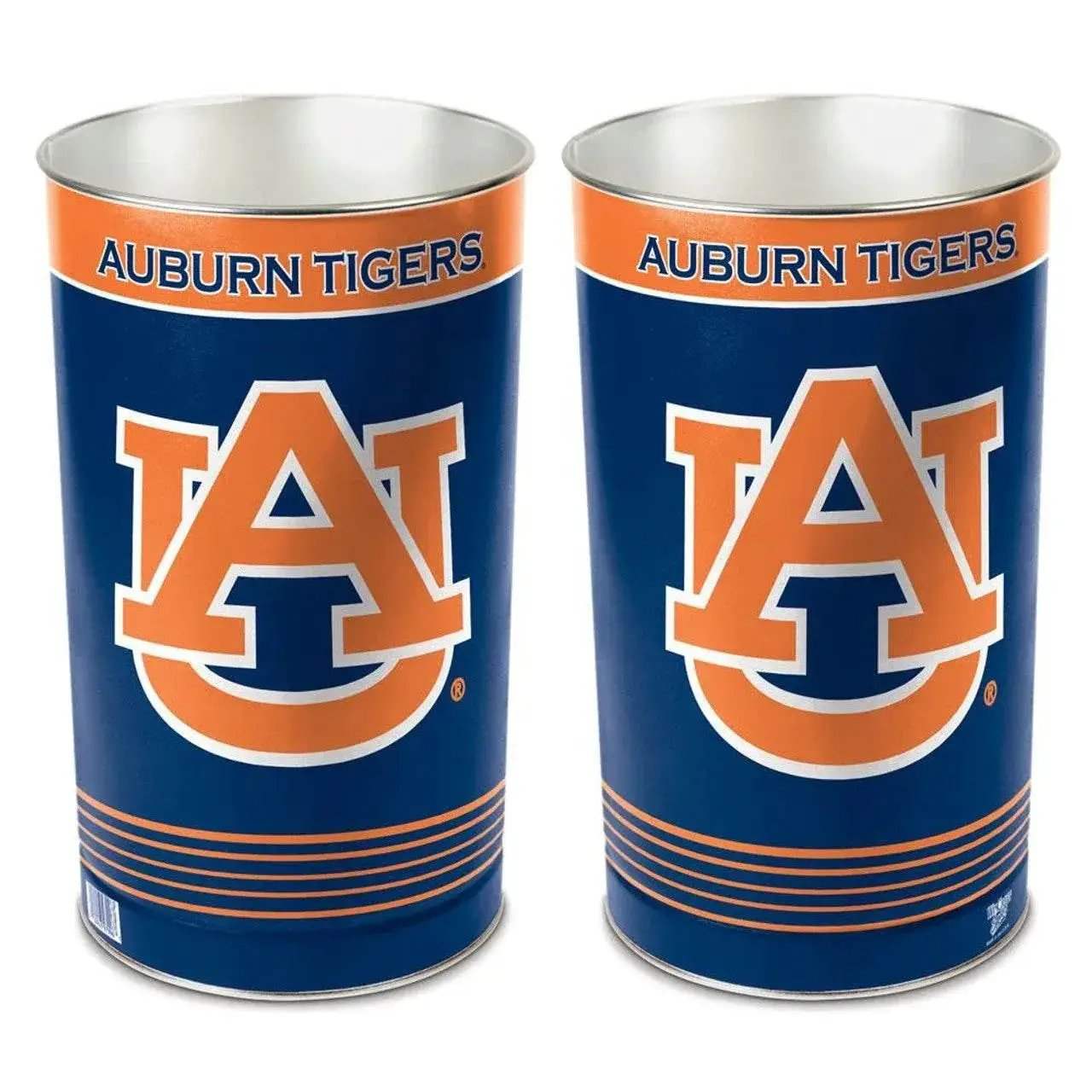 Auburn Tigers Wastebasket 15 Inch Metal Wincraft Decor - ToylandEU™
