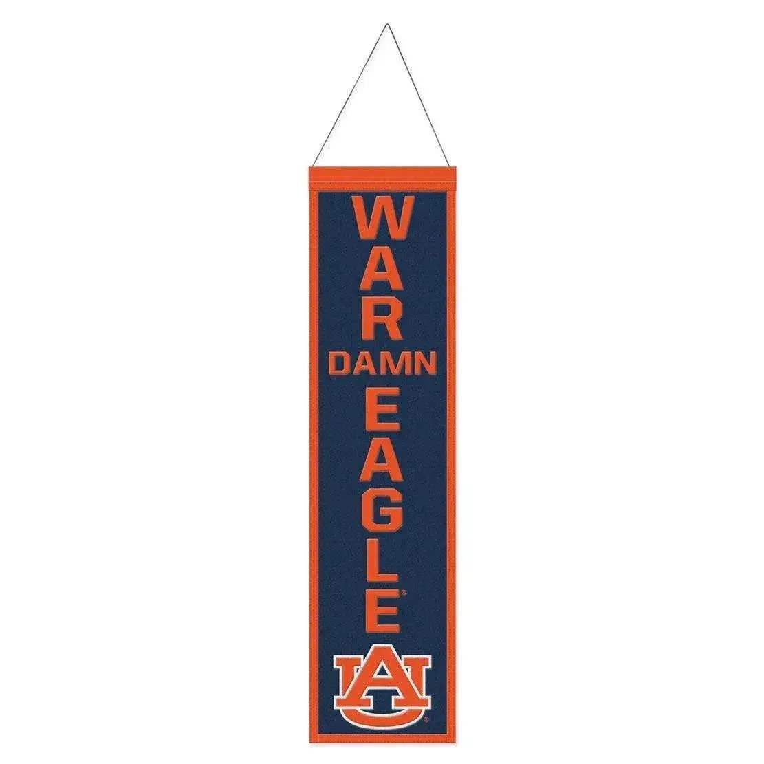 Auburn Tigers Wool Banner 8x32 Heritage Slogan Design - ToylandEU™