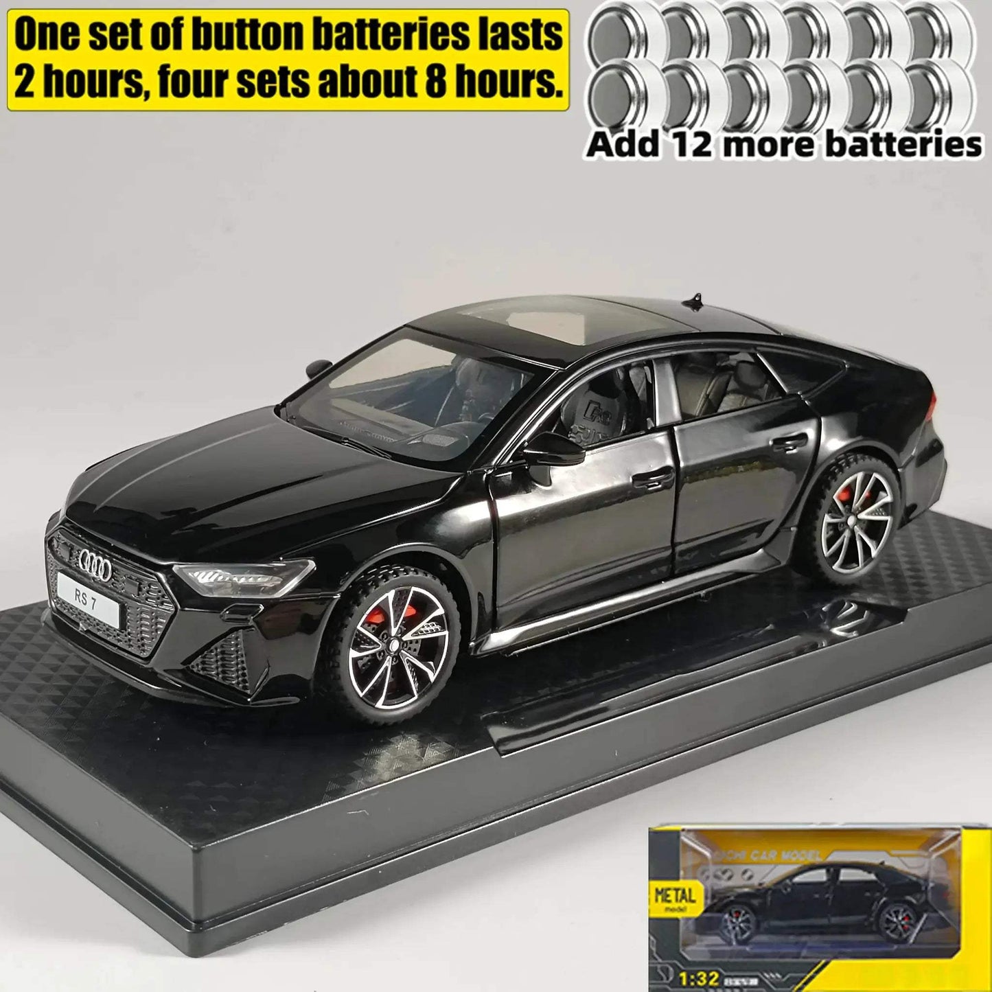 Audi RS7 1:32 Diecast Metal Model With Sound And Light - ToylandEU