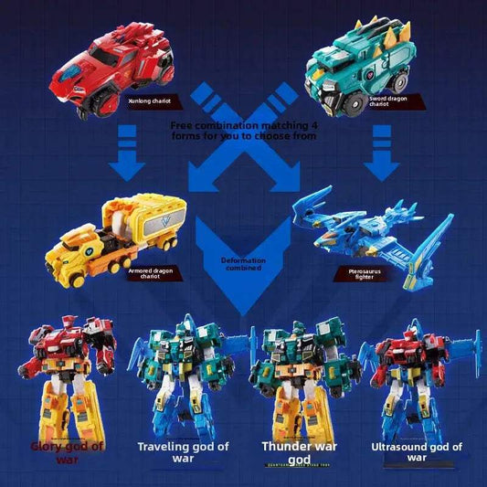 Auldey Exclusive Five In One Transforming Robot Toy - ToylandEU