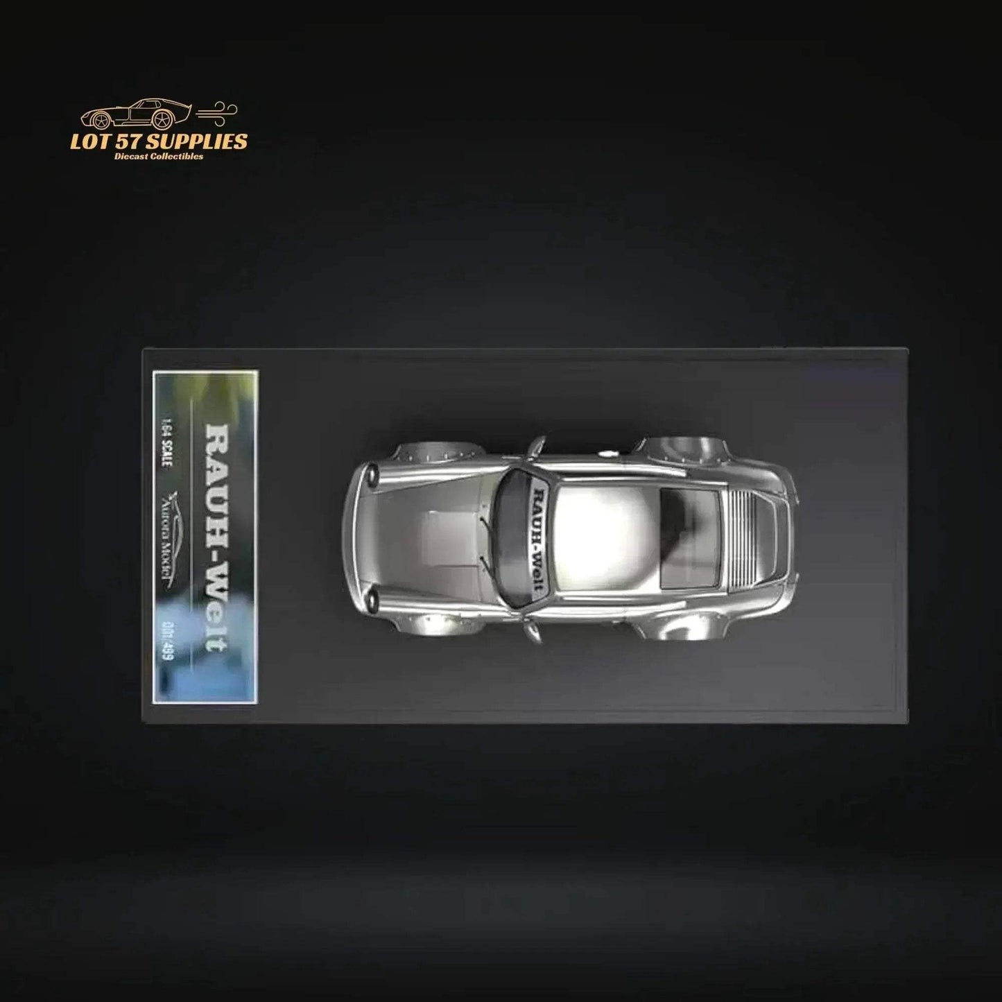 AuroraModel Porsche RWB 964 Liquid Silver DUCKTAIL 1:64 - ToylandEU
