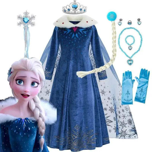 Authentic Disney Elsa Costume With Lace Trim For Girls - ToylandEU