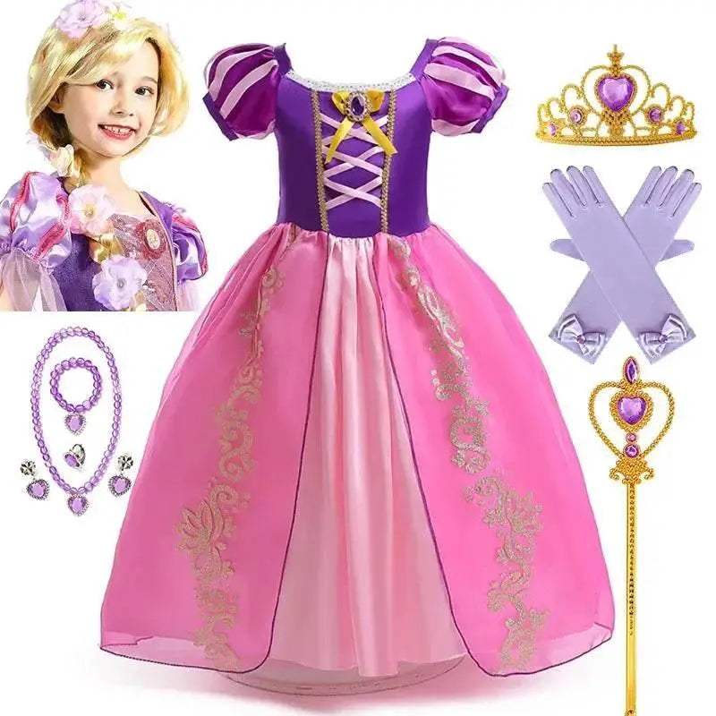 Enchanting Disney Rapunzel Dress Costume 7 Toyland EU - ToylandEU™