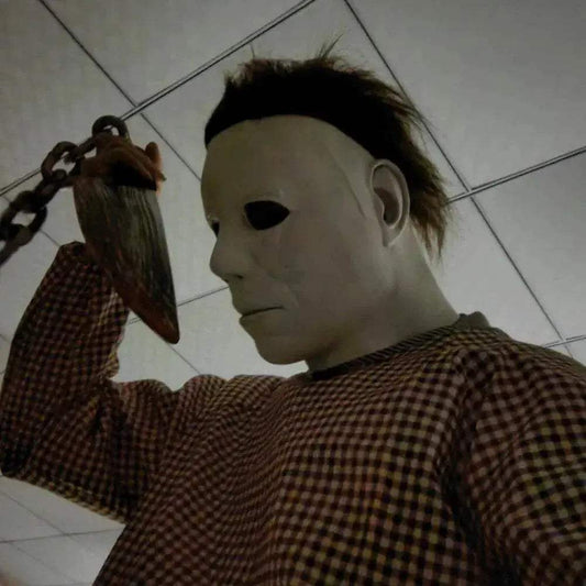 Authentic Michael Myers Mask White Latex Full Head For Men - ToylandEU