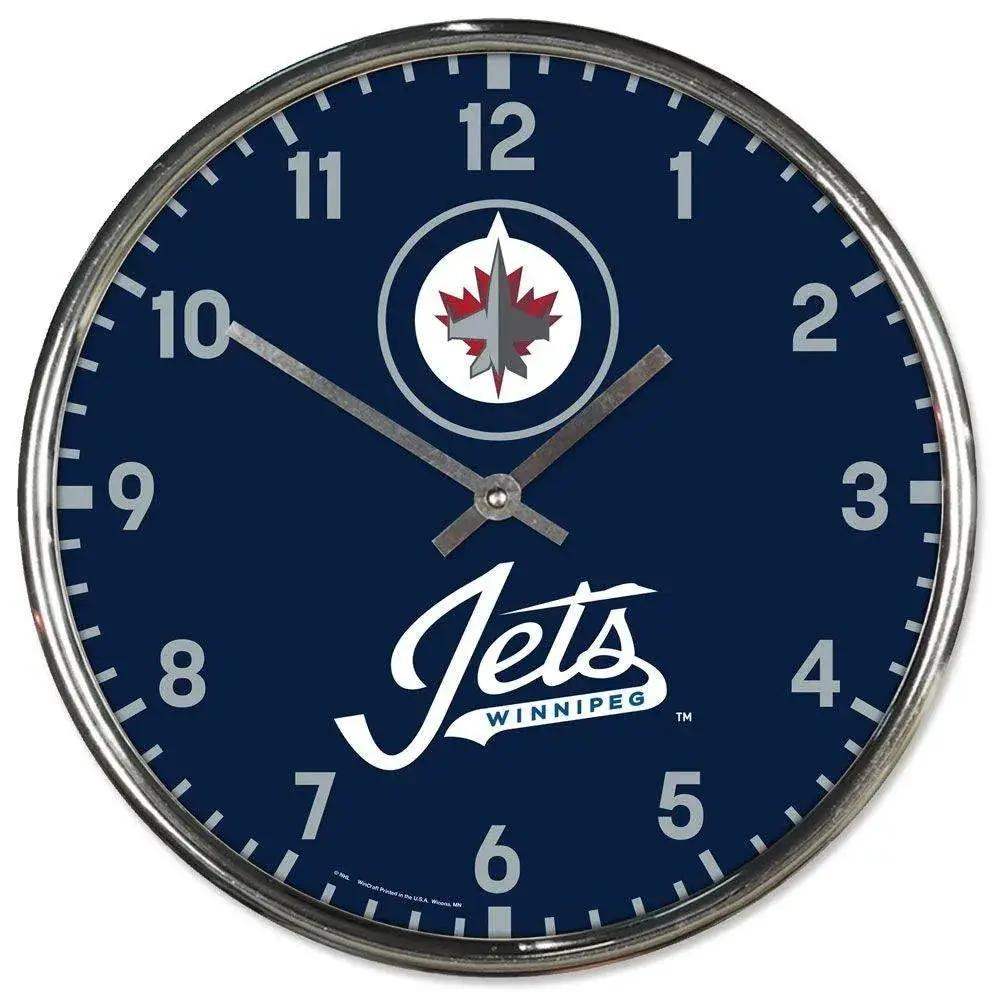 Authentic Official Winnipeg Jets Chrome Round Wall Clock - ToylandEU™