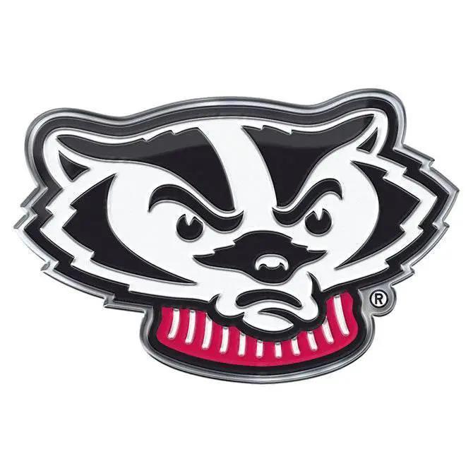 Wisconsin Badgers Auto Emblem Color Alternate Logo Aluminum - ToylandEU™
