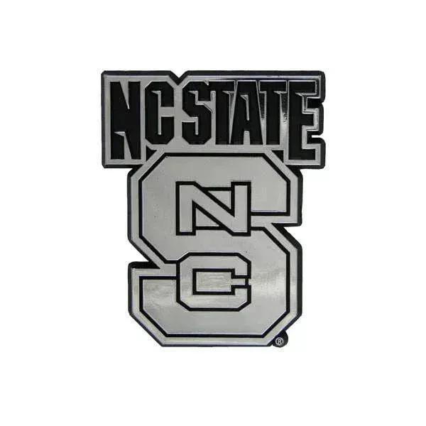 North Carolina State Wolfpack Auto Emblem Silver Chrome - ToylandEU™