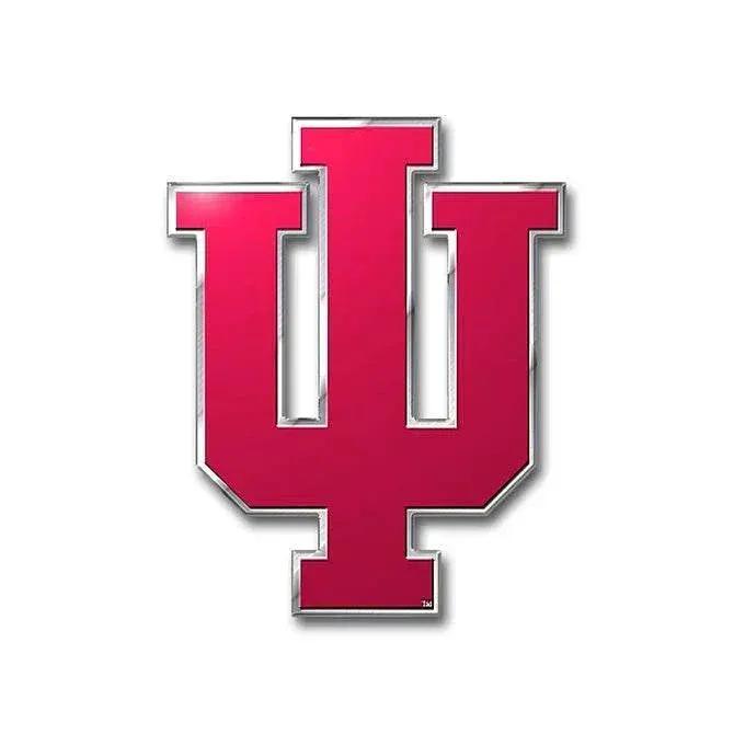 Indiana Hoosiers Auto Emblem Aluminum Embossed Team Colors - ToylandEU™