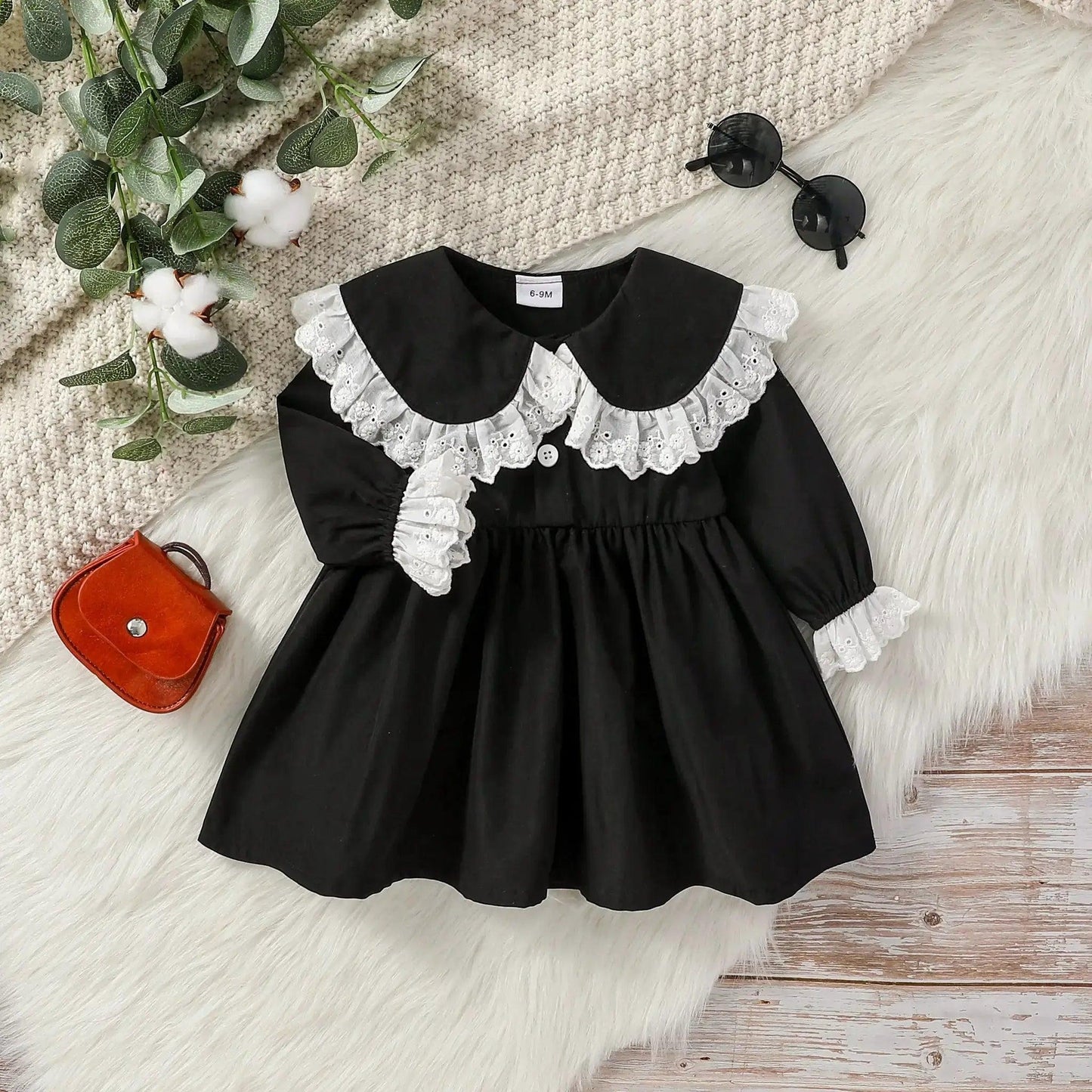 Autumn Baby Girls Dress Lace Princess Doll Collar - ToylandEU™