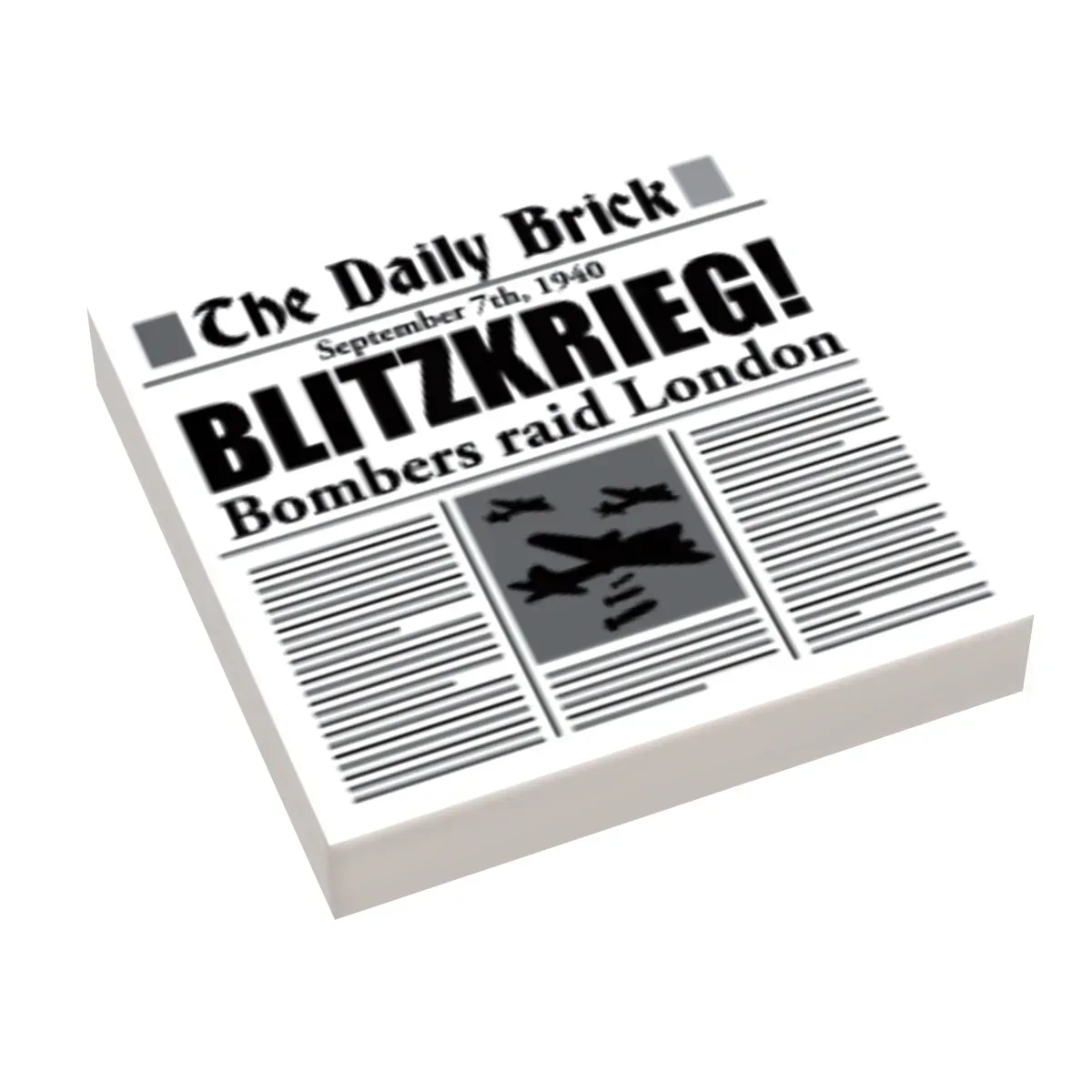 Lego World War II Newspaper Tile London Invasion Custom - ToylandEU