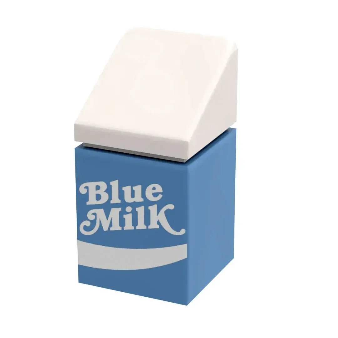 B3 Customs® Blue Milk Carton made from LEGO parts - ToylandEU