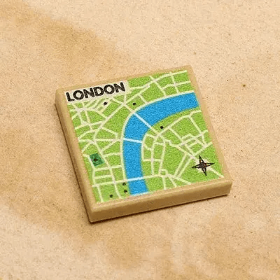 B3 Customs® London, England Map (2x2 Tile) - ToylandEU™
