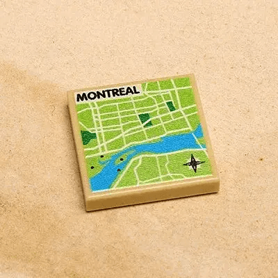 B3 Customs® Montreal, Canada Map (2x2 Tile) - ToylandEU™
