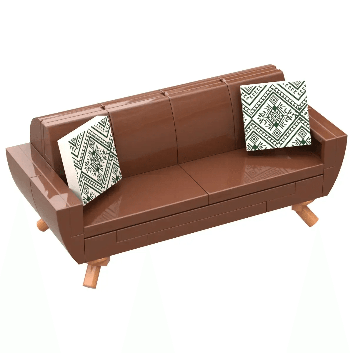 Lego Mid Century Sofa For Figures With Exclusive Pillows 41 Piece Set For Collectible Lego Scenes - ToylandEU
