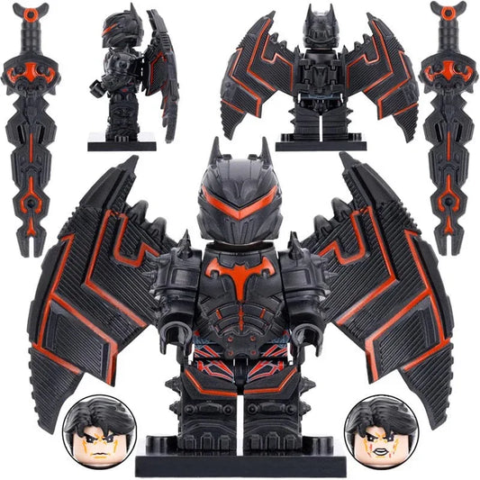 Batman Hellbat Black Suit Figure Collectible ABS Plastic Custom Made Figure With Tiny Variations For Display - ToylandEU