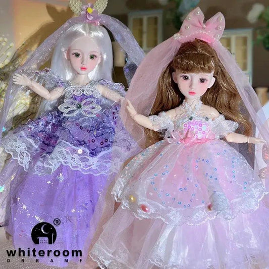 BJD Ball Jointed Doll 30cm Green Eyes Wedding Dress - ToylandEU™