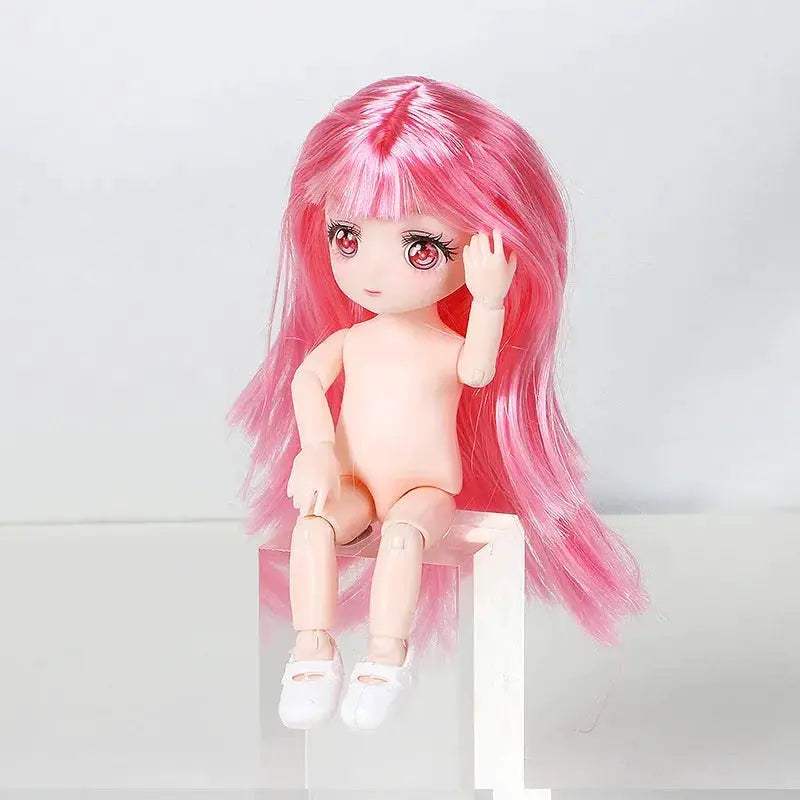 BJD Doll With Three Dimensional Eyes Long Hair 12 Inch - ToylandEU