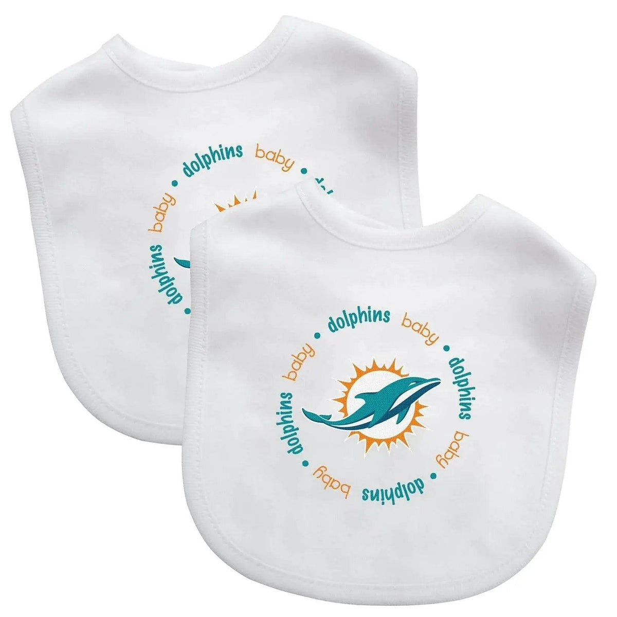 Miami Dolphins Baby Bib 2 Pack Officially Licensed Gear - ToylandEU™