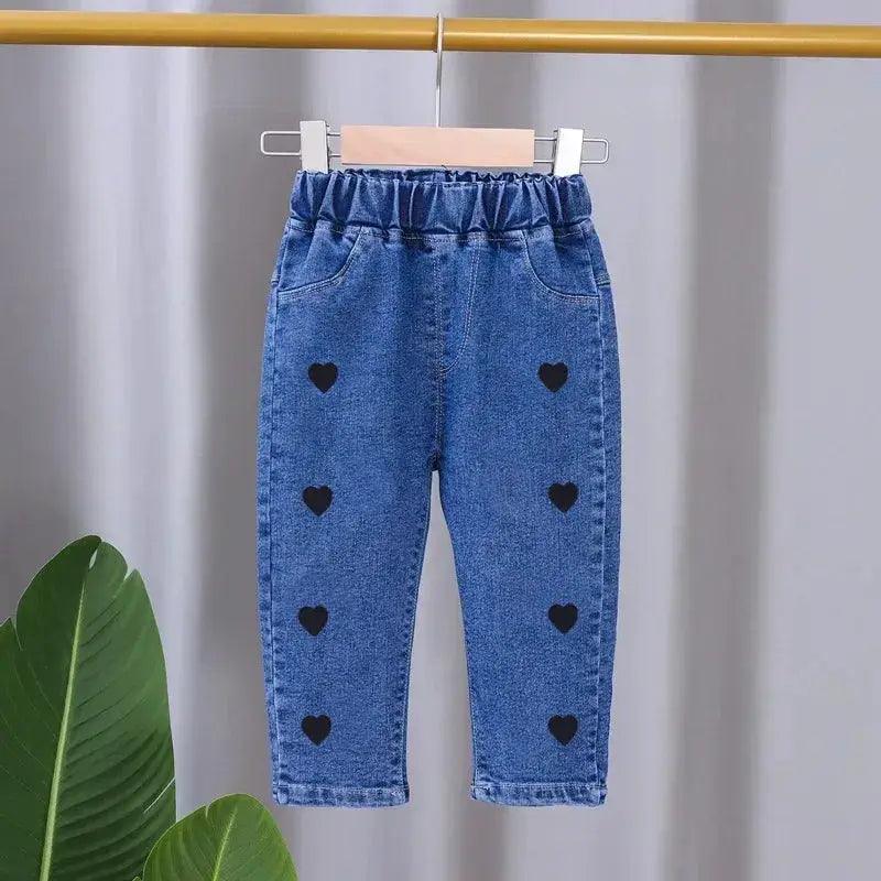 Baby Girls Stretch Denim Jeans With Elastic Waist Cozy - ToylandEU™