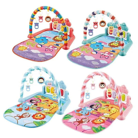 Baby Gyms & Playmats 5 In 1 Baby Gym Play Mat Non-Slip Tummy Time Mat with Colorful Toys and Music for 0-36 Months - ToylandEU