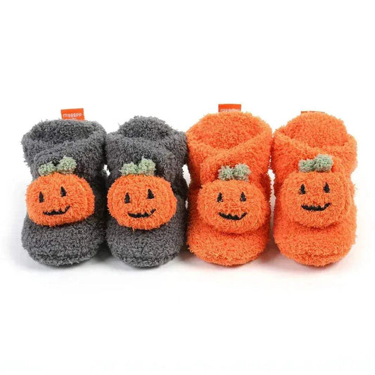 Baby Halloween Pumpkin Booties First Walkers Warm Winter Shoes - ToylandEU