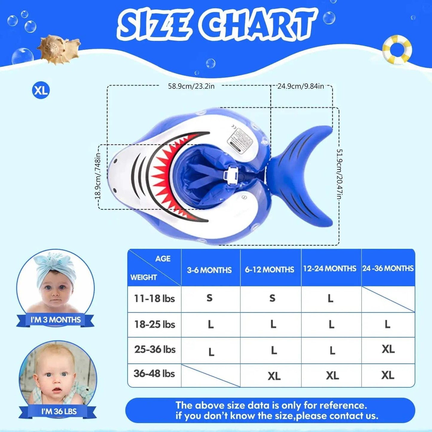 Baby Pool Float Shark Ring Head Support Anti Slip - ToylandEU™