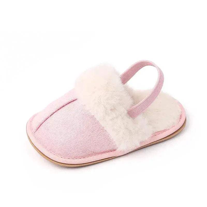 Baby Winter Slippers Warm Soft Fluffy TPR Indoor Anti Slip - ToylandEU