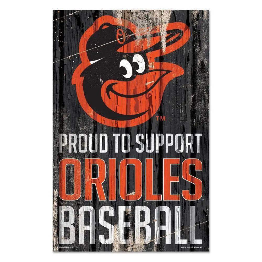 Baltimore Orioles 11x17 Wood Sign Proud To Support Fans - ToylandEU™