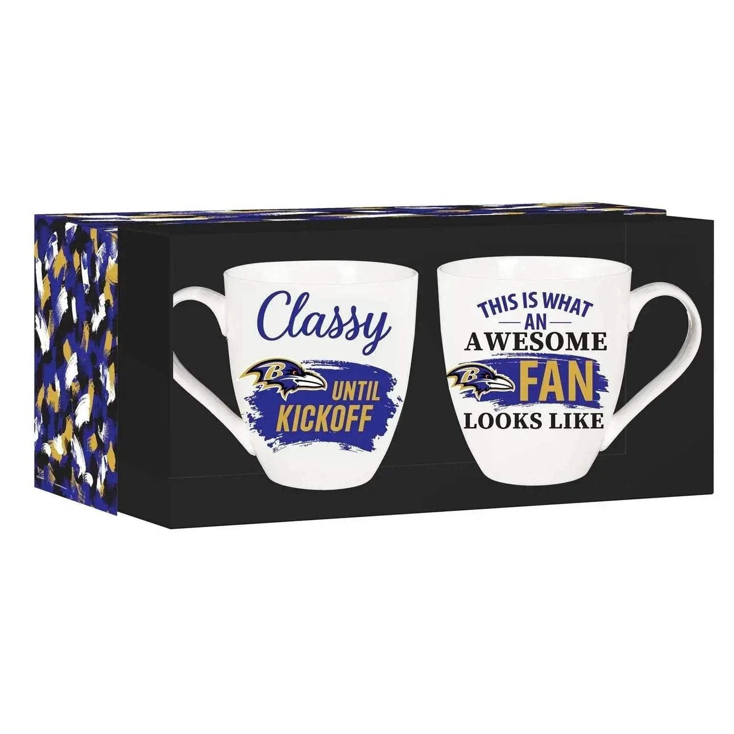 Baltimore Ravens 17oz Ceramic Mug Set Two Piece Gift Box - ToylandEU™