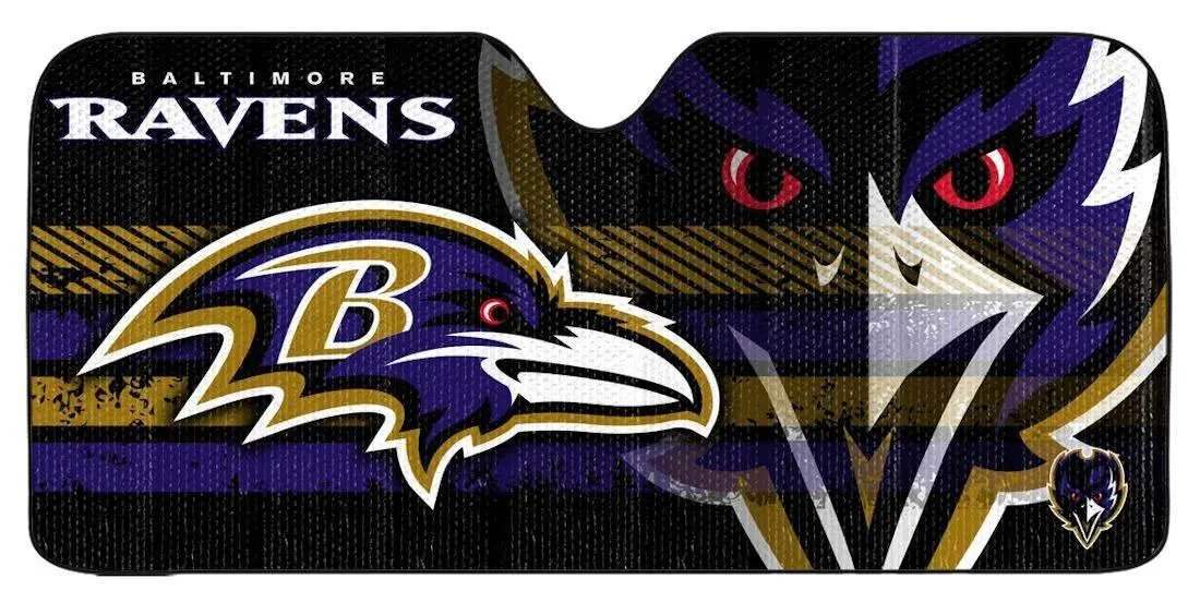 Baltimore Ravens Auto Sun Shade 59x27 Inches UV Protection - ToylandEU™