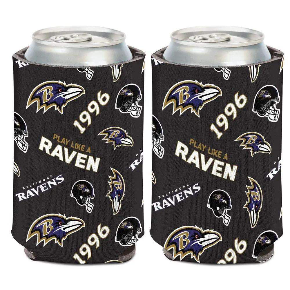 Baltimore Ravens Can Cooler Scatterprint Design 12 Oz - ToylandEU™