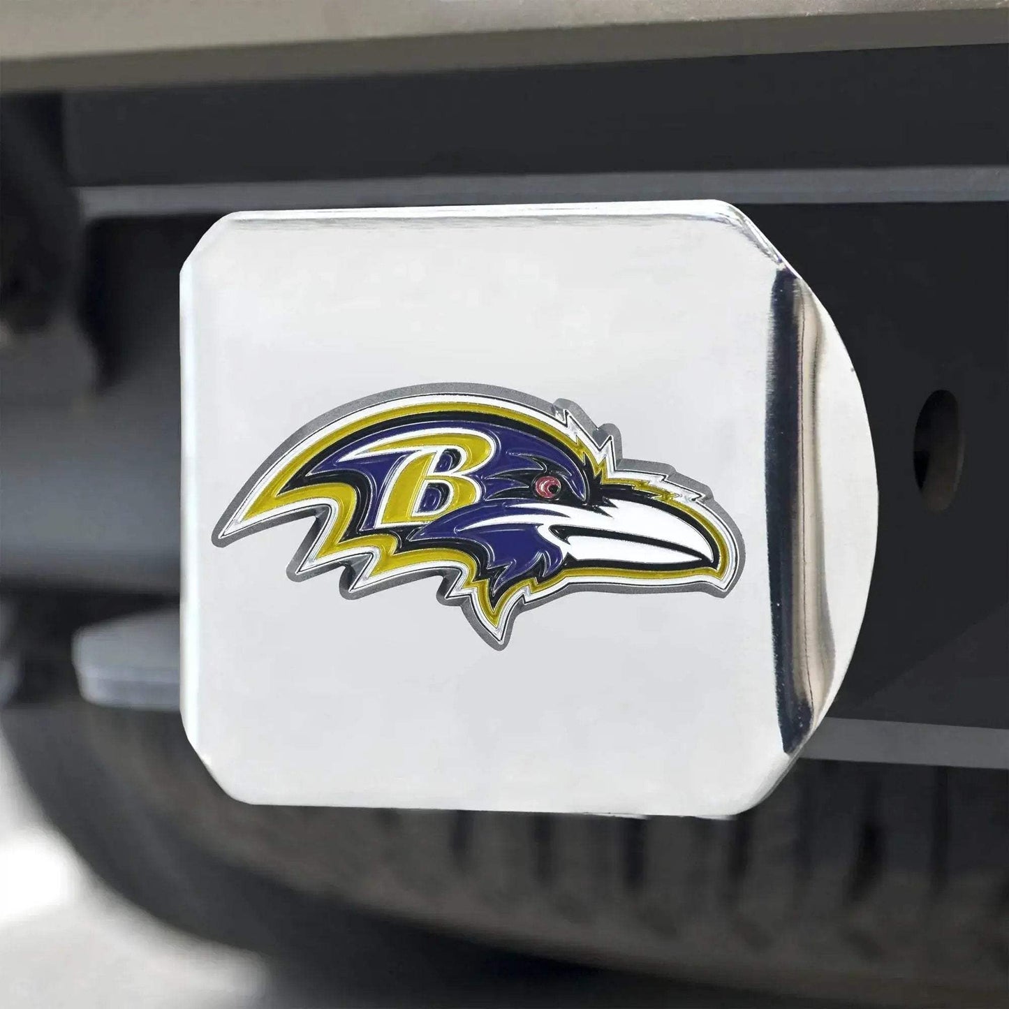 Baltimore Ravens Chrome Hitch Cover Emblem 3D Logo Design - ToylandEU™
