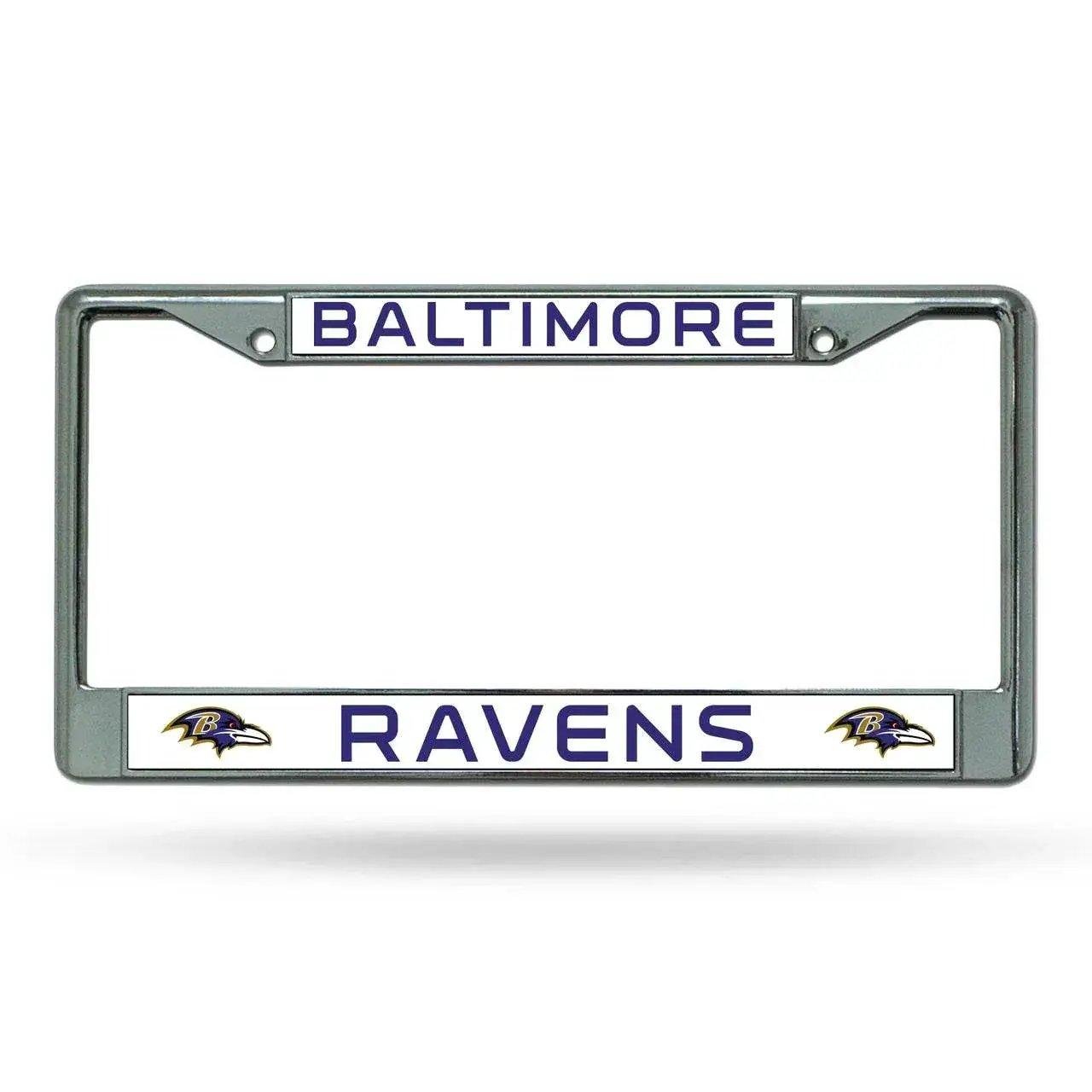 Baltimore Ravens Chrome License Plate Frame With Team Logo - ToylandEU™