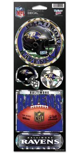Baltimore Ravens Die Cut Decal Cracked Ice Prismatic 4x12 - ToylandEU™