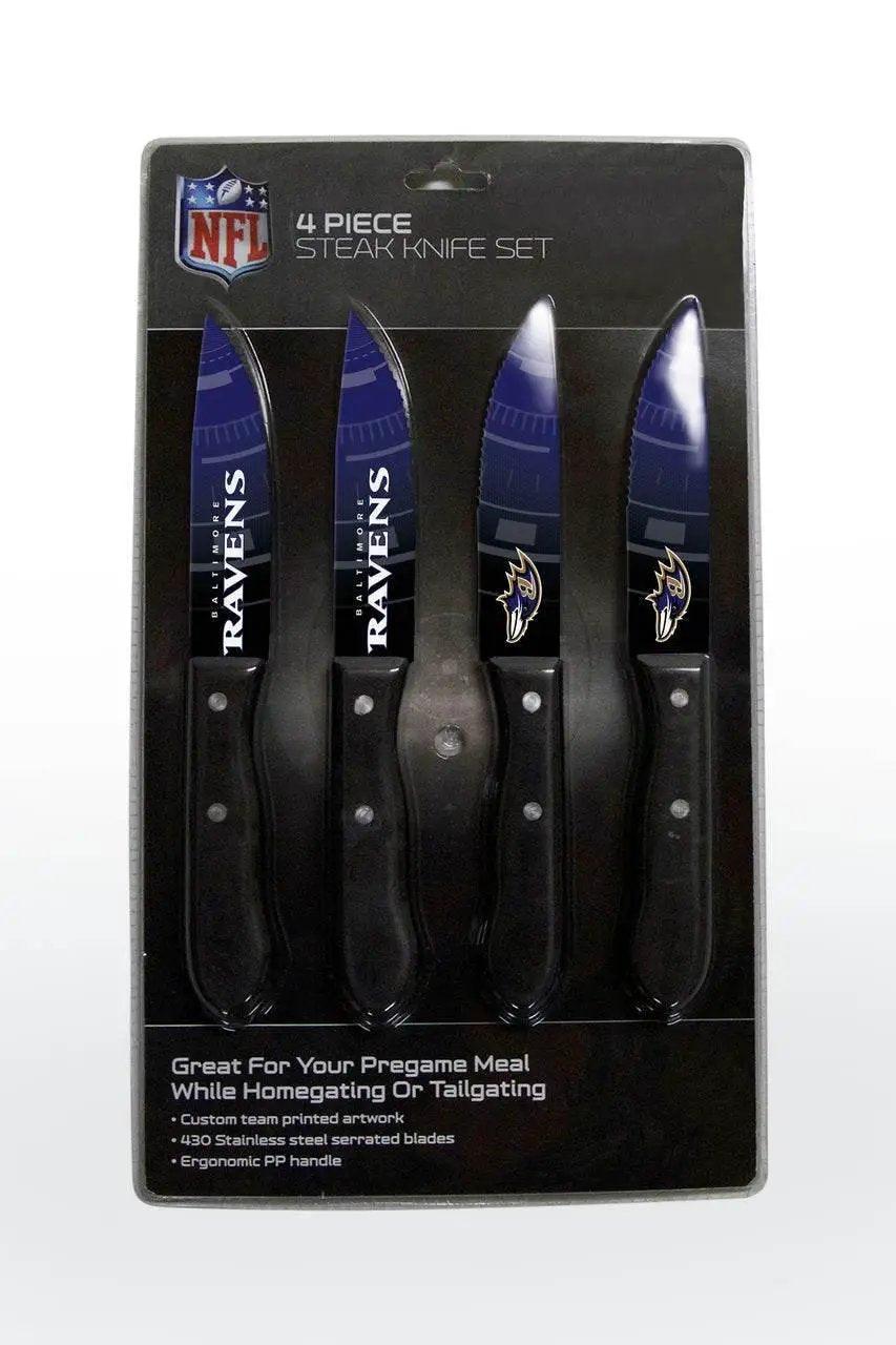 Baltimore Ravens Knife Set 4 Pack Stainless Steel Serrated - ToylandEU™