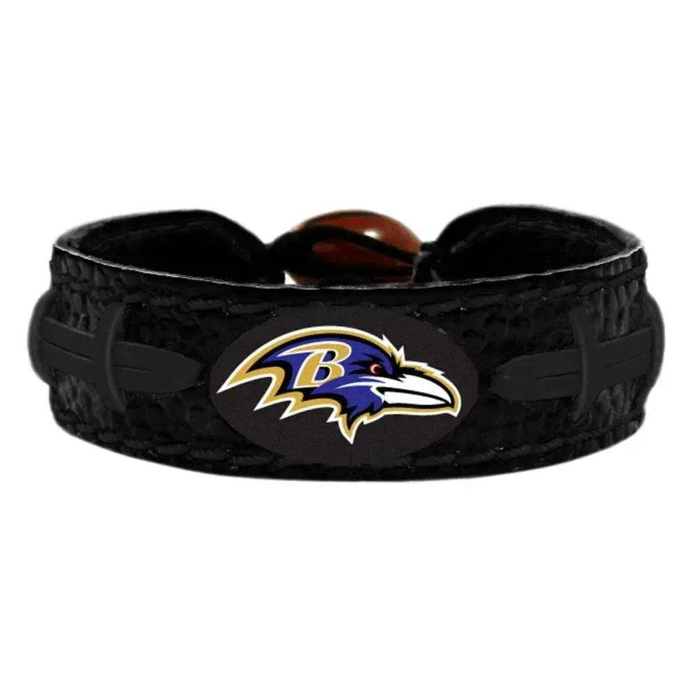 Baltimore Ravens Leather Bracelet Team Color Black Football - ToylandEU™
