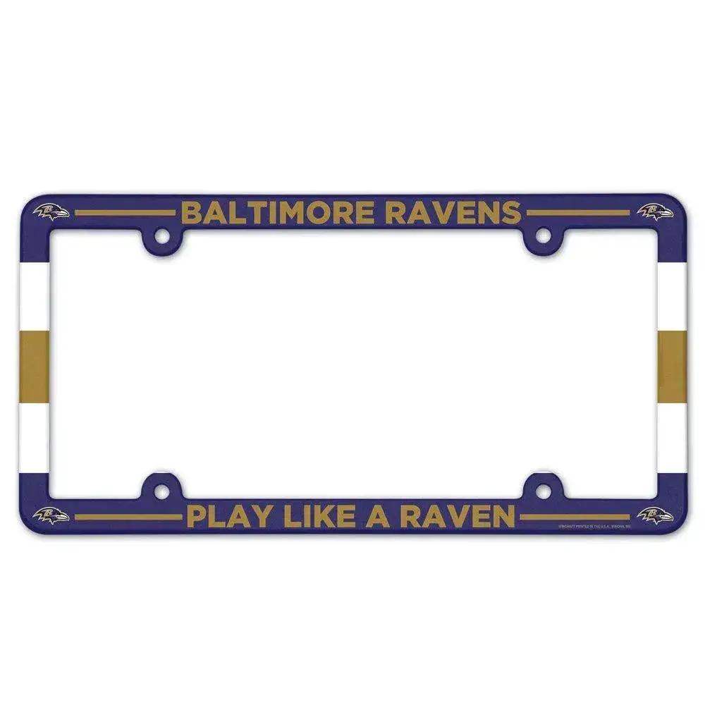 Baltimore Ravens License Plate Frame Plastic Full Color Style - ToylandEU