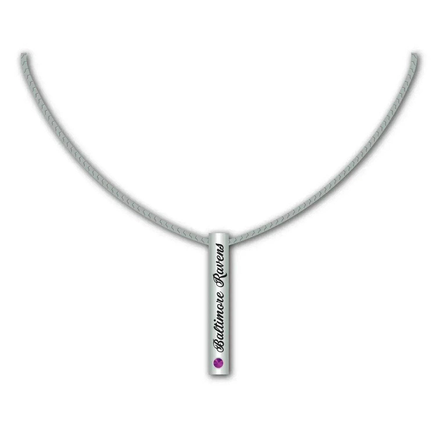 Baltimore Ravens Necklace Silver Bar Pendant For Fans - ToylandEU™