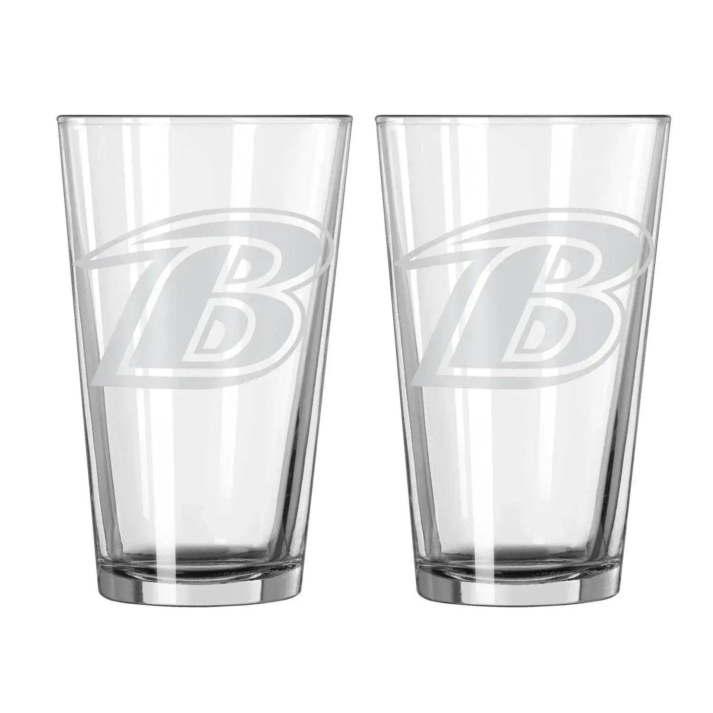 Baltimore Ravens Pint Glass Frost Design 2 Piece Set - ToylandEU™