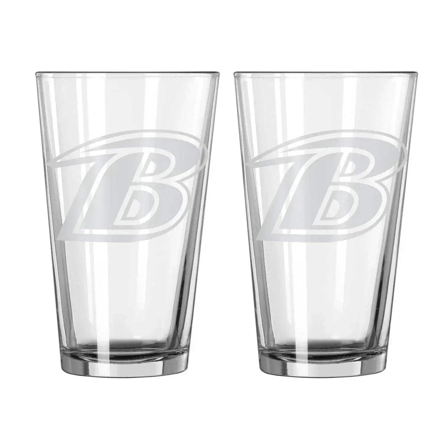 Baltimore Ravens Pint Glass Frost Design 2 Piece Set - ToylandEU™