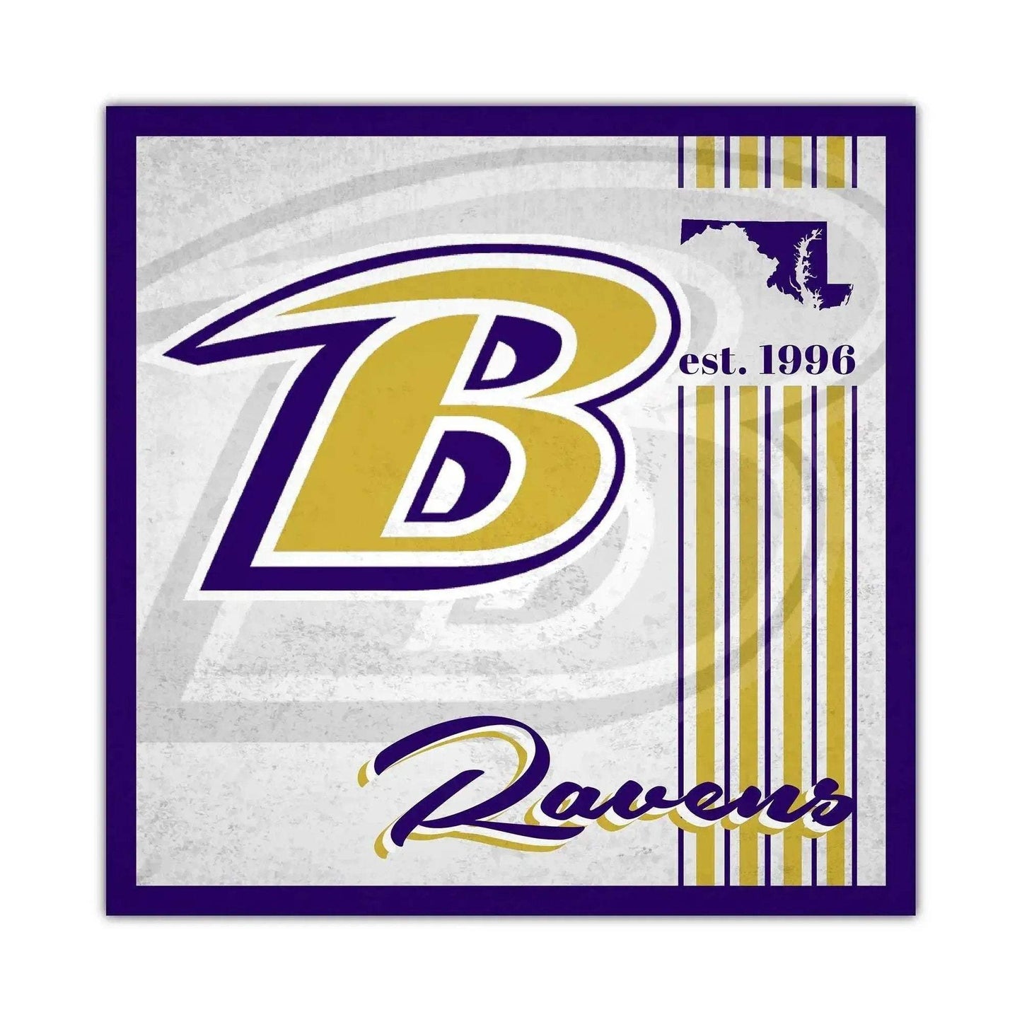 Baltimore Ravens Wood Sign 10x10 Album Design Decor - ToylandEU™