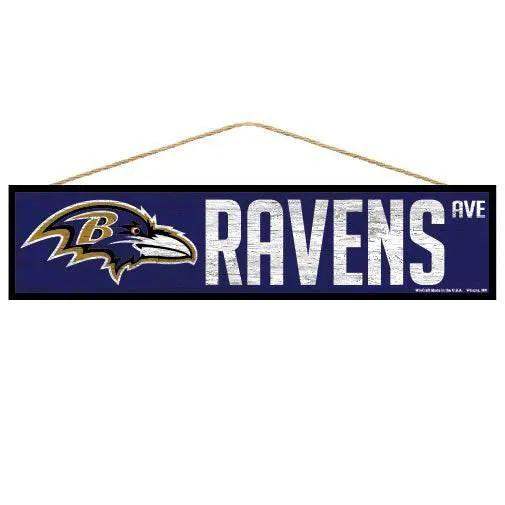 Baltimore Ravens Wood Sign 4x17 Avenue Design Logo Wincraft - ToylandEU™